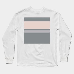 An enchanting jumble of Alabaster, Grey, Gray (X11 Gray) and Light Grey stripes. Long Sleeve T-Shirt